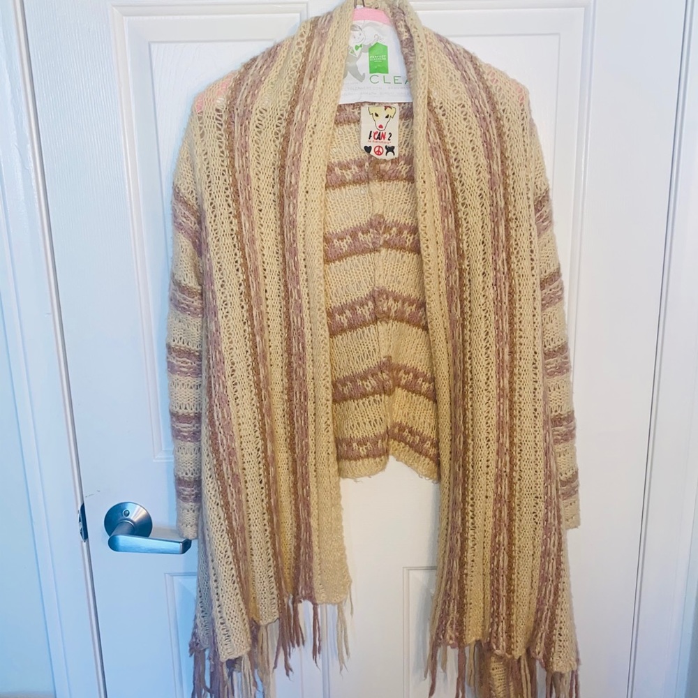 Fringe Knit Cardigan